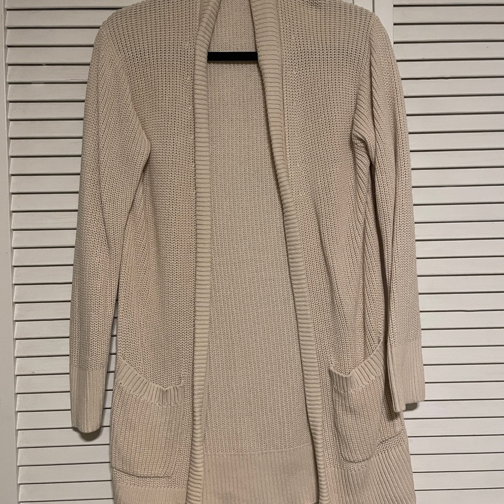 Cozy Cream Open-Front Sweater